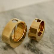 Pair of mid-century Swedish brass candle holders by Arthur Pe, Kolbäck