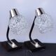 Mid Century Wooden Pair Bedside Lamps made in Germany