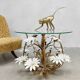 Table basse en laiton 'flowers' Hollywood regency