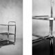Vintage Mid-Century German Modern Bauhaus Chrome & Glass Serving Trolley
