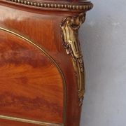 Golden bronze Louis XVI style mahogany bed