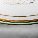 Lampadario a sospensione circolare vetro ottone anni ’50 vintage