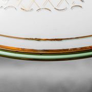 Lampe à suspension circulaire en verre ottone anni '50 vintage