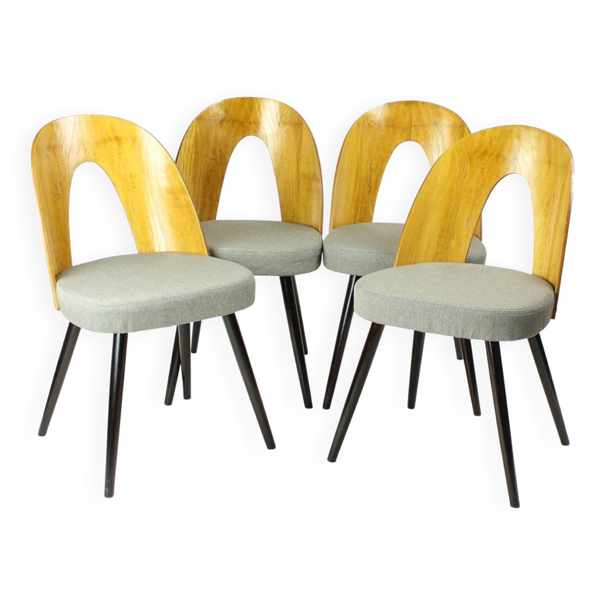 Chaises Iconiques Tatra En Chêne Et Tissu Par Antonin Šuman, Tatra 1960