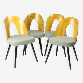 Iconic Tatra Chairs In Oak & Fabric By Antonin Šuman, Tatra 1960s