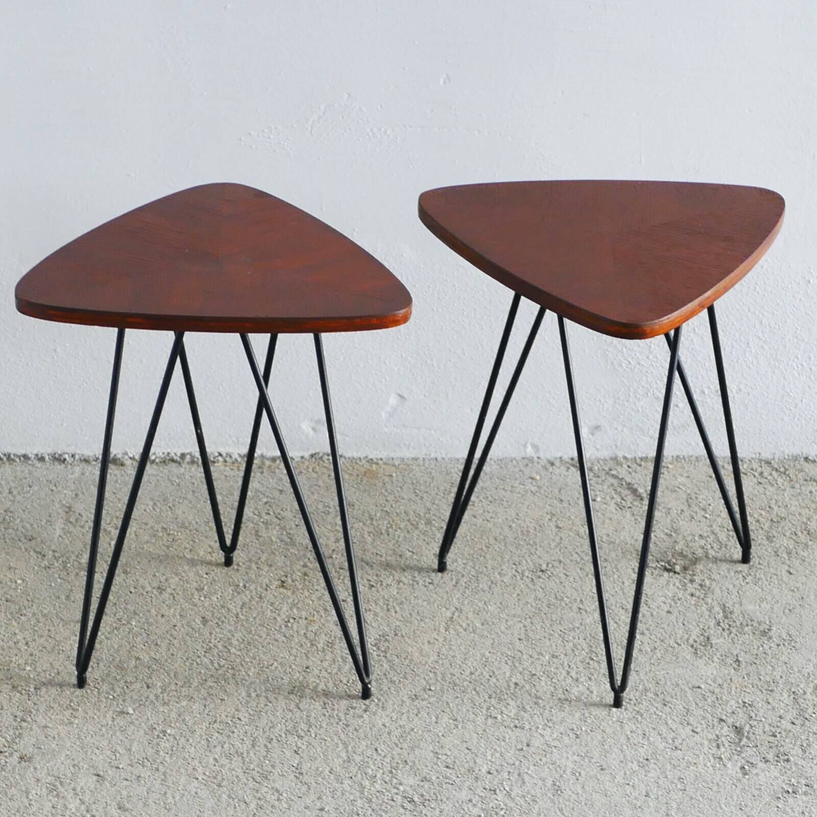 Paire de tables d'appoint années 50 - Design italien - Décoration vintage - Isa - Campo - Medea