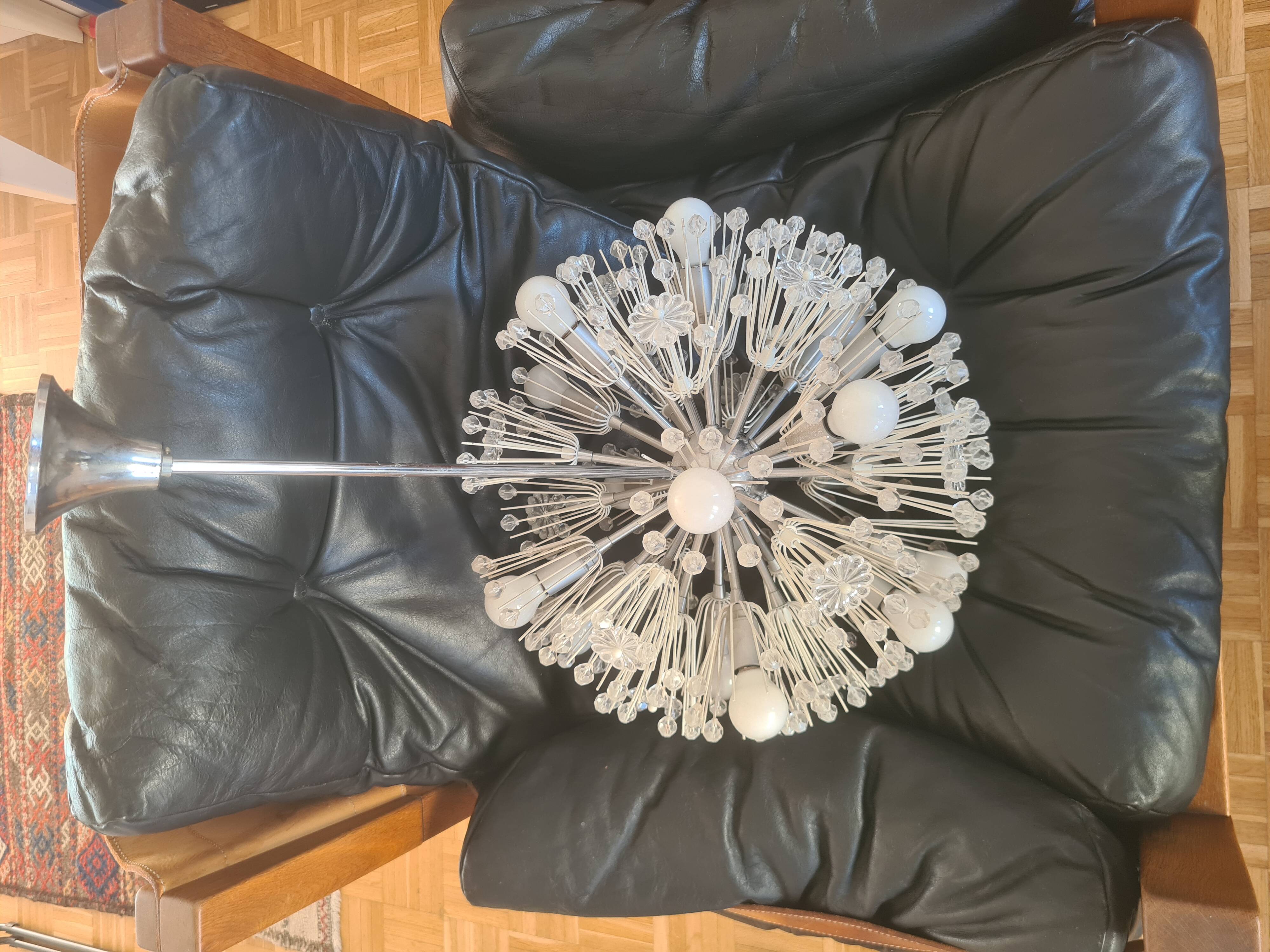 "Dandelion" or "Sputnik" chandelier, 1950s, designed by Emil Stejnar