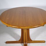 Scandinavian Solid Wood Teak Dining Table 1960s