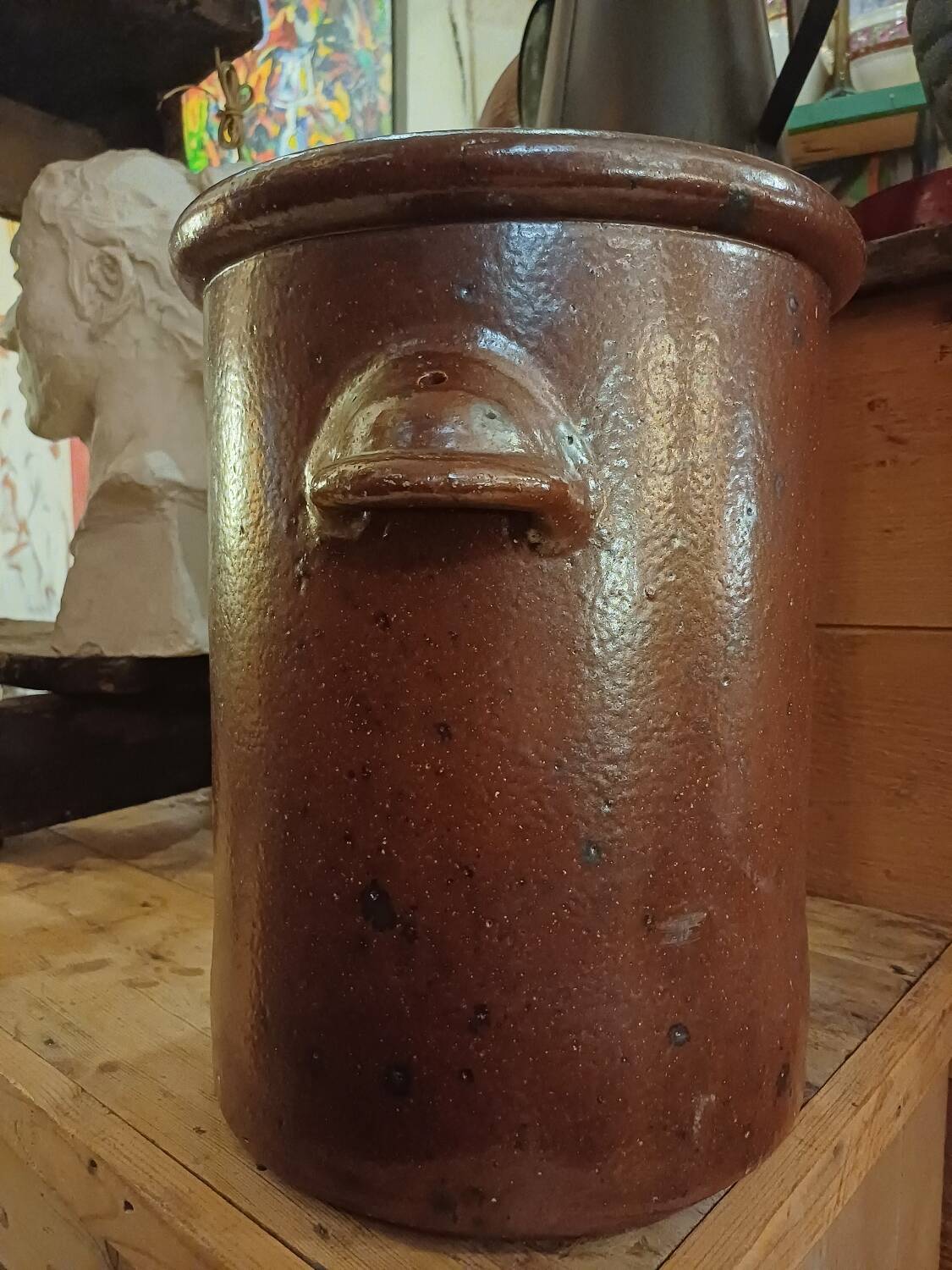Antique, large 15-liter grease pot from the early 20th century