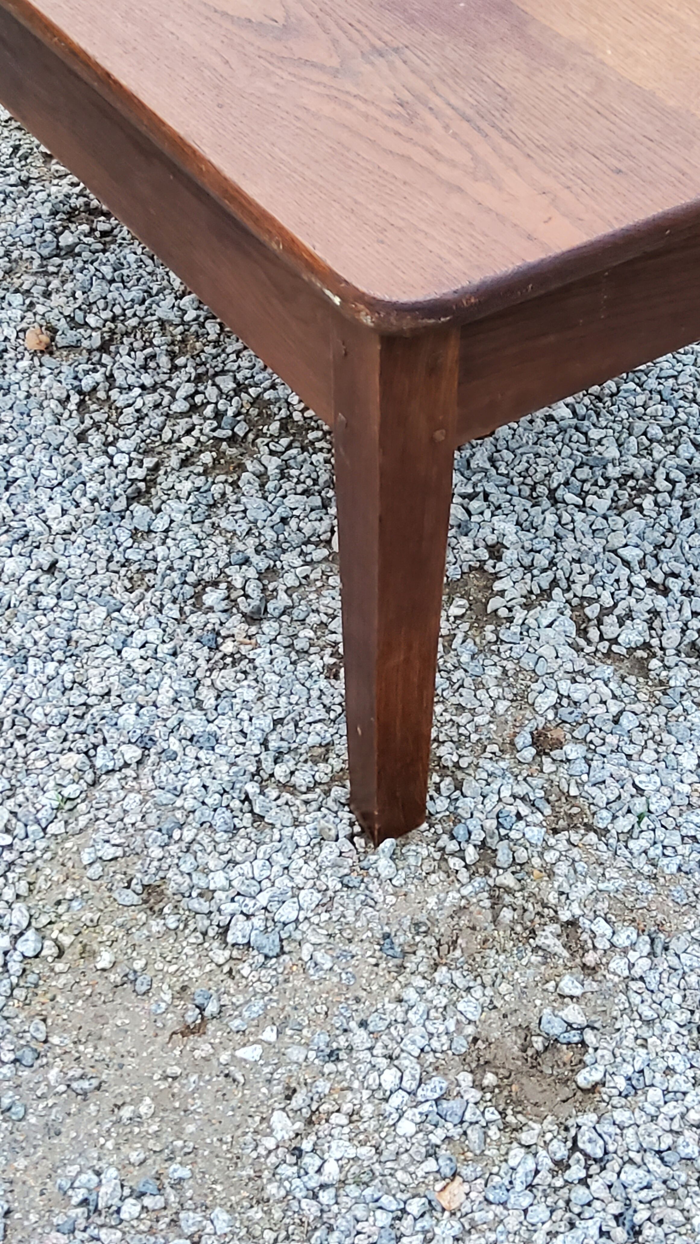 Oak farmhouse coffee table 1 drawer nineteenth century feet bobbins
