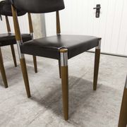Lot of 4 Scandinavian chairs feet fused wood 60's
