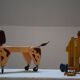 Children's wooden dog and camel