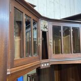 Art Nouveau mahogany buffet with clock in the style of G. Serrurier Bovy.