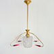 Brass chandelier with glass globe, 4 arrows