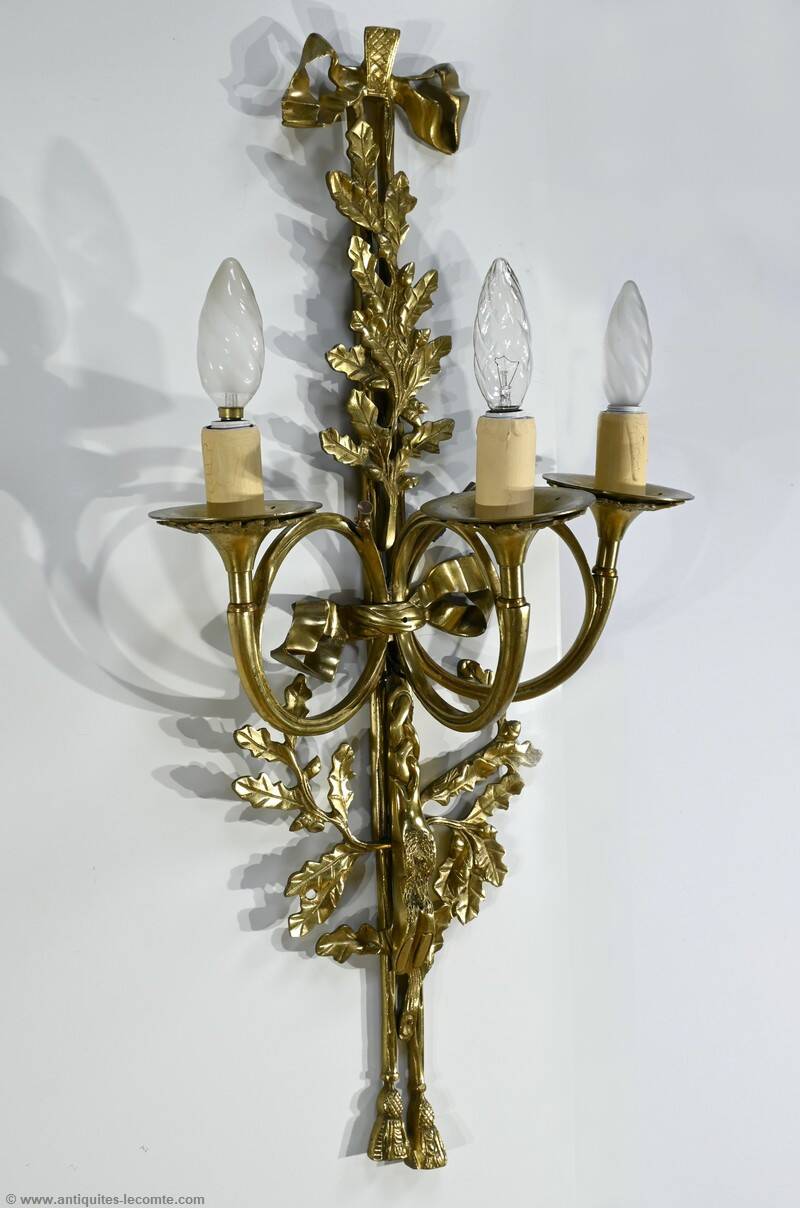 Bronze Wall Sconces, after C. Galle, Napoleon III period – Mid