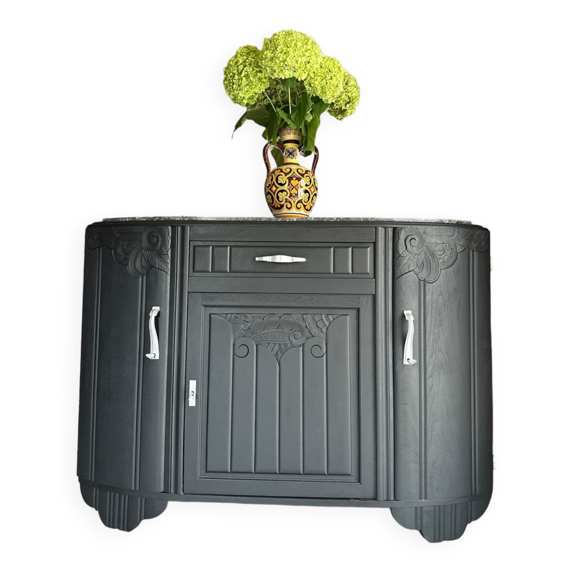 Black Art Deco Sideboard