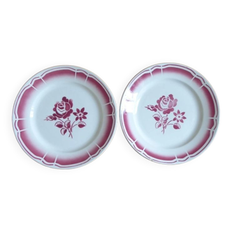Badonviller porcelain dessert plates
