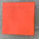 Square orange fiberglass coffee table