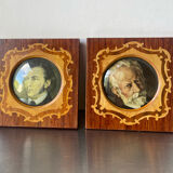 Paire de cadres en bois
