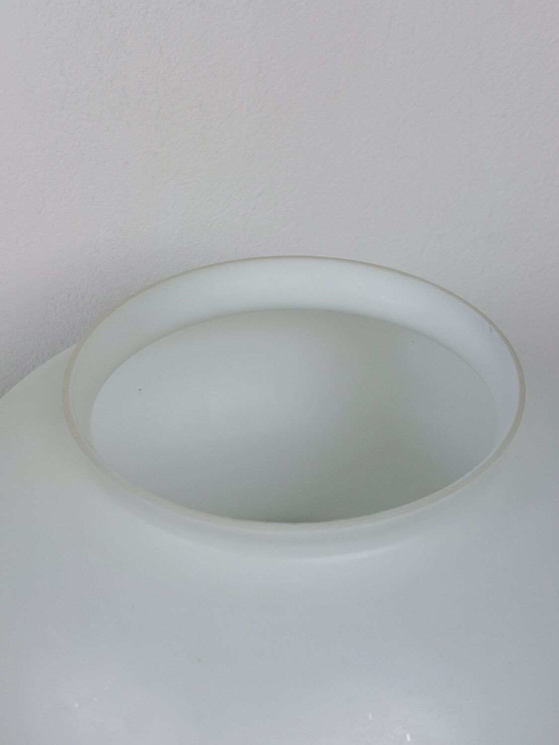 Pair of vintage futuristic style table lamps in chrome and opal glass.