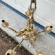 Louis XV style 5-branch brass and tassel chandelier