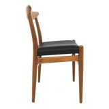 Set of 6 "W2" oak chairs, Hans J. Wegner, Carl Hansen & Søn, 1960s