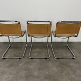 3 B33 Marcel Breuer chairs, 1980, leather
