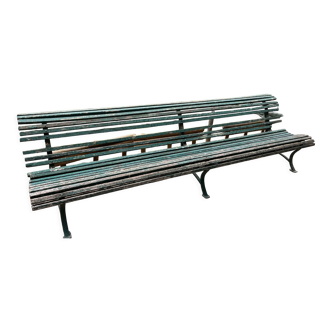 Garden bench 3 m old wood and iron
