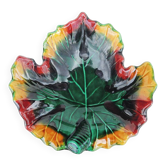 Old large leaf-shaped ceramic bowl from Vallauris.