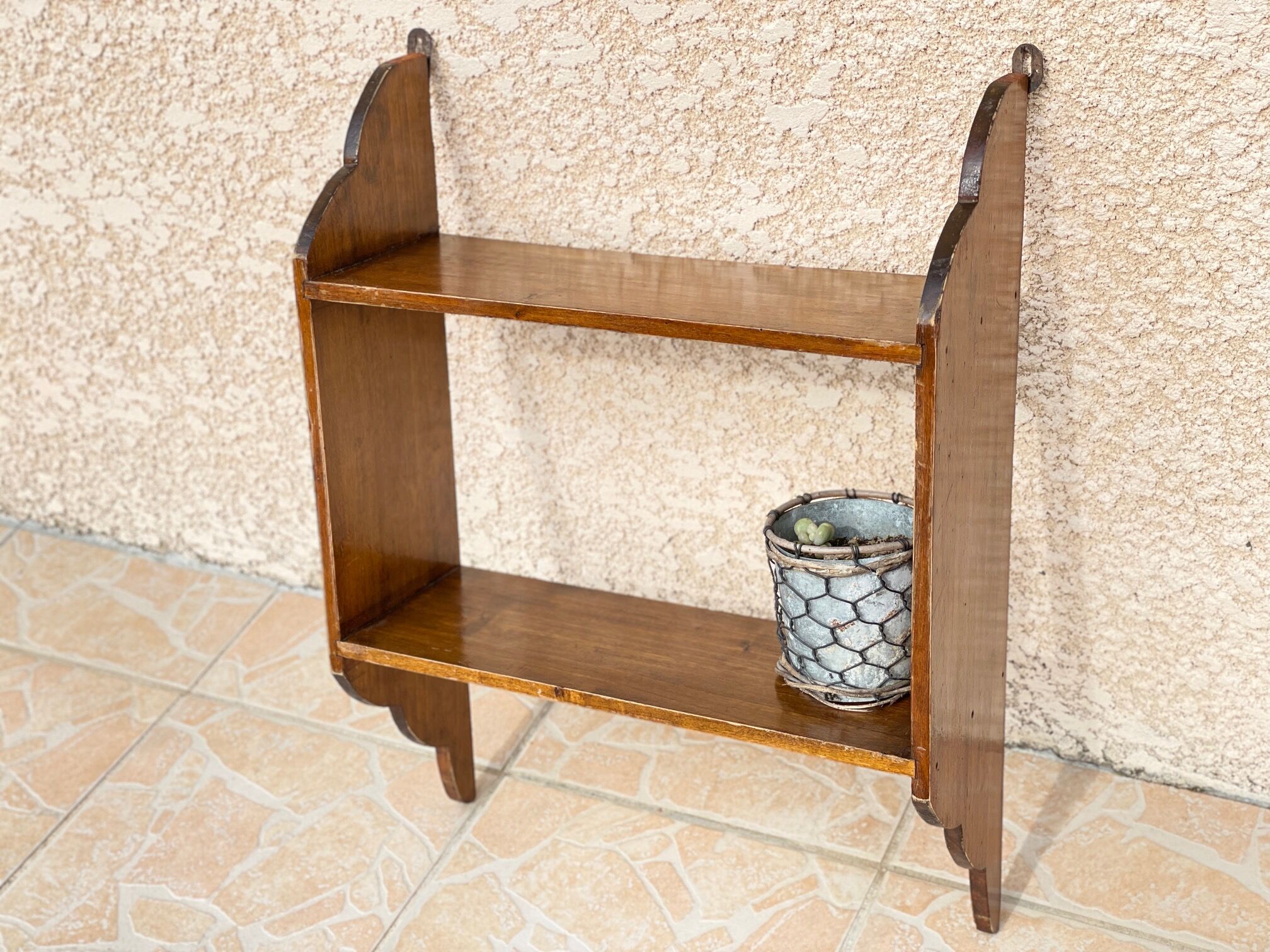 Old wooden wall shelf