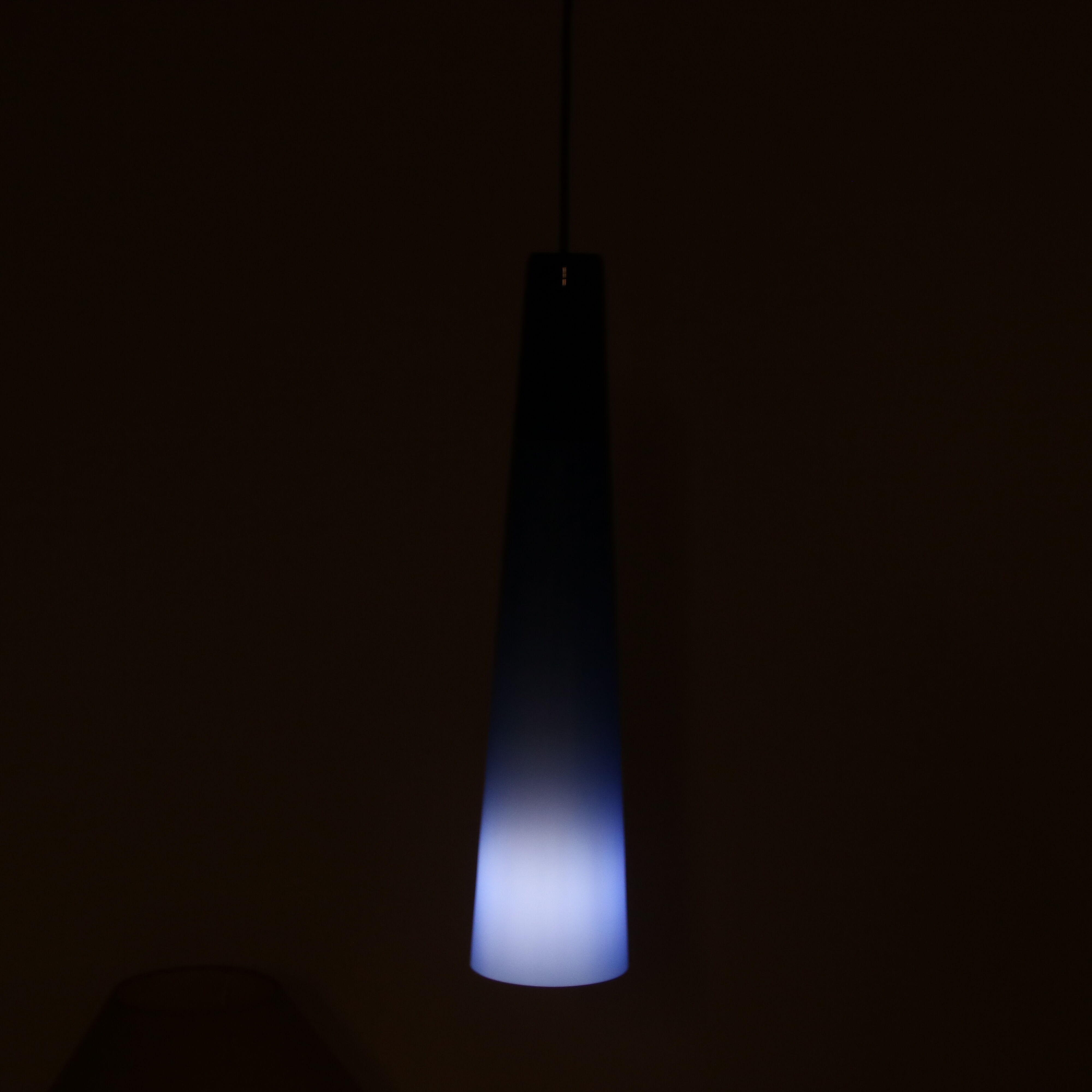 1960s Blue glass hanging lamp by Vistosi, Italy