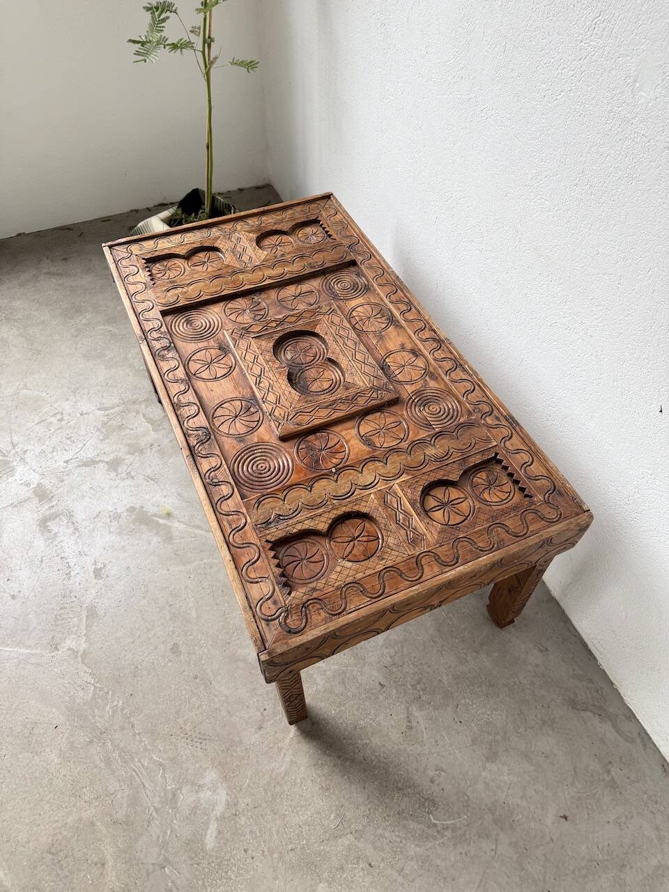 Savoyard folk art coffee table
