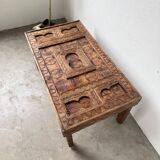 Table basse savoyarde art populaire