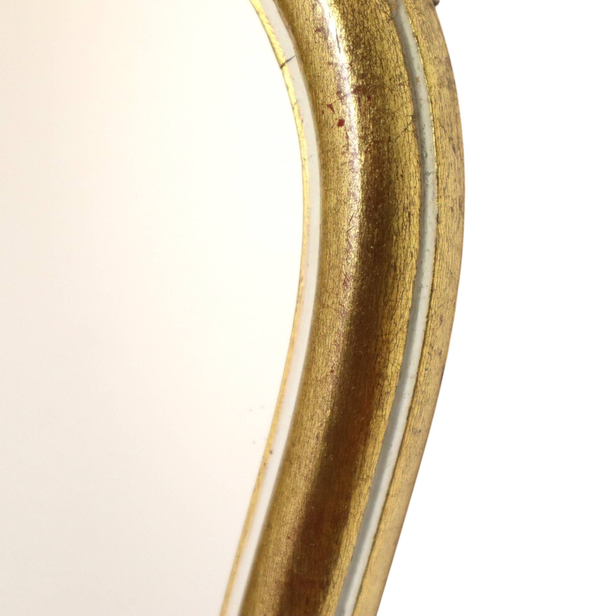 Vintage Classic Gold Leaf Gilded Mirror Belgium Cavos Baroque