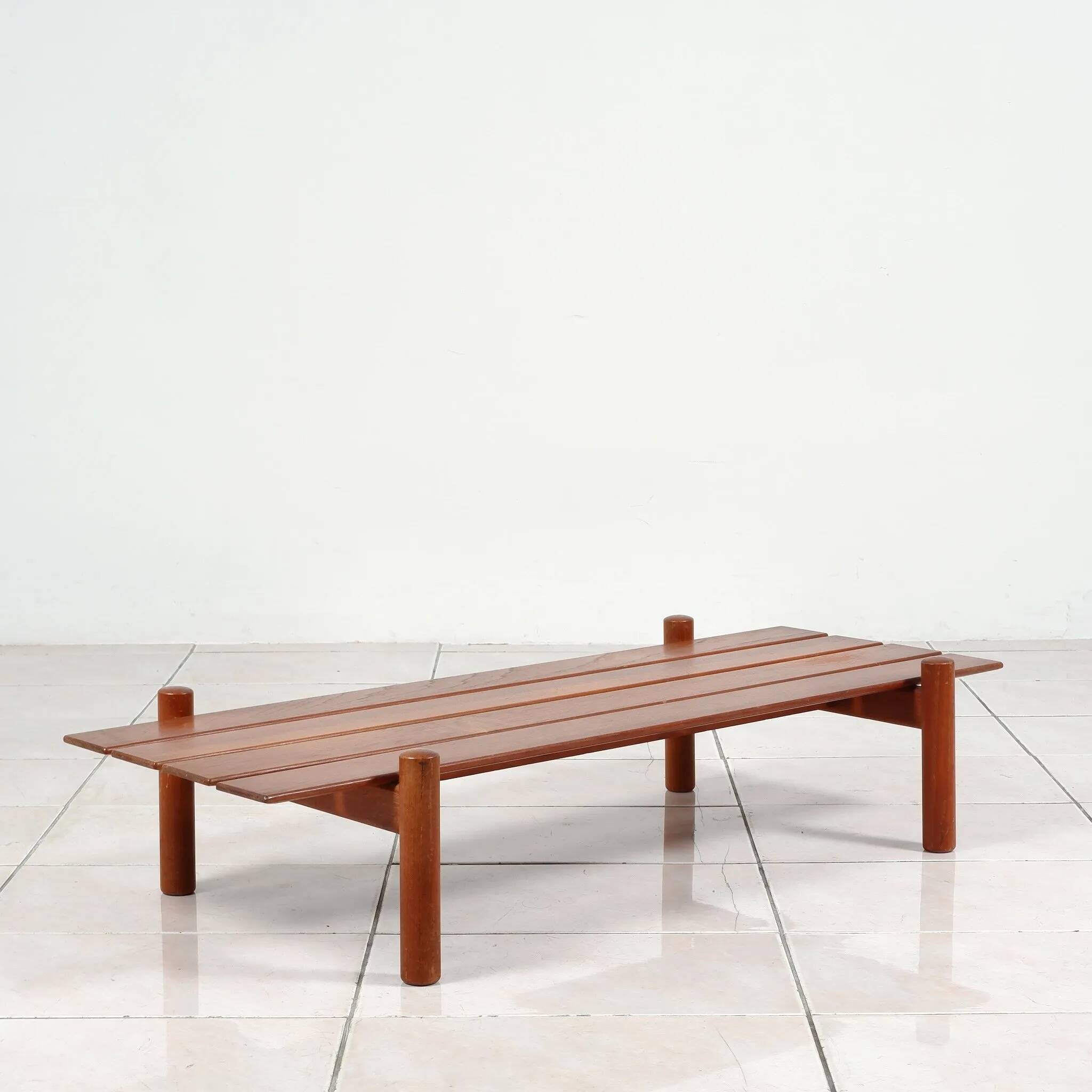 Low bench by Lotos Werkkunst, Germany