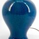French Blue Crackle Glazed Ceramic Lamp, Circa 1950