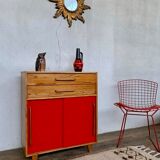 Commode vintage 2 portes coulissantes 2 tiroirs
