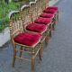 6 chaises de théâtre style Napoléon IIII
