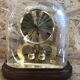 Old clock pendulum 400 days schatz gold metal + bell vintage glass