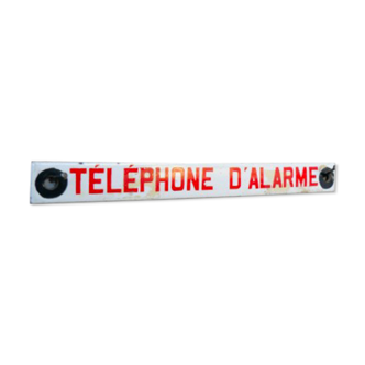 Plaque émaillée téléphone d'alarme