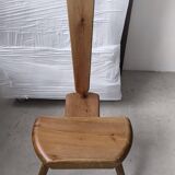 brutalistic primitive stool in pine