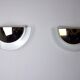 Pair of Regency wall lamps, half-moon, Italy, 1980