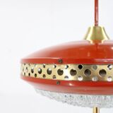 1970s space age metal pendant by ludib bratislava, czechoslovakia