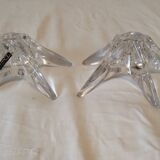 Set of 2 "Daum" starfish candle holders (large model)
