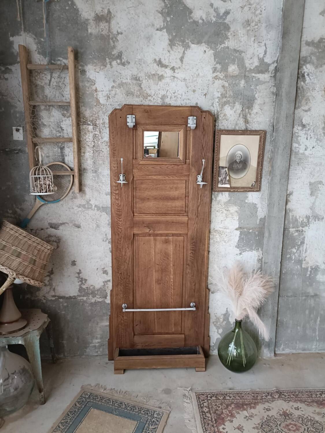Wooden coat rack