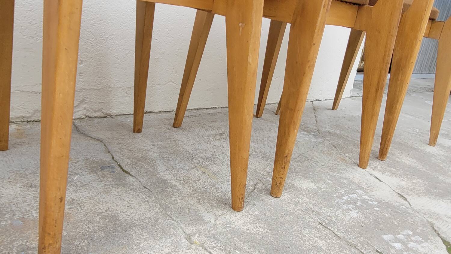 Series of 4 vintage chairs - 1950s