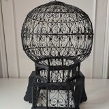 Metal and wood birdcage