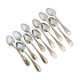Series of 11 large old spoons, silver metal