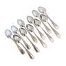 Series of 11 large old spoons, silver metal