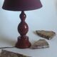 Toured wooden lamp